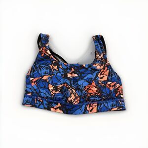 Lululemon Energy Bra Exhale Mini Paint Storm Harbor Blue Black Sz 6